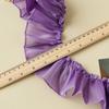 New 7cm Wide Satin Ribbon Trim Pleated Shiny Yarn Pleated Lace Trim DIY Ruffled Edge Ruffle Trim Dress Decoration