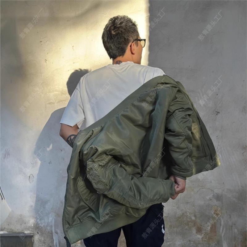 Ma1 Classic Military-style Cotton Flight Jacket for Men & Women, Double-sided Baseball Uniform, Spring/Autumn Coat