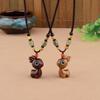 Unisex Retro Sandalwood Deer Pendant Necklace
