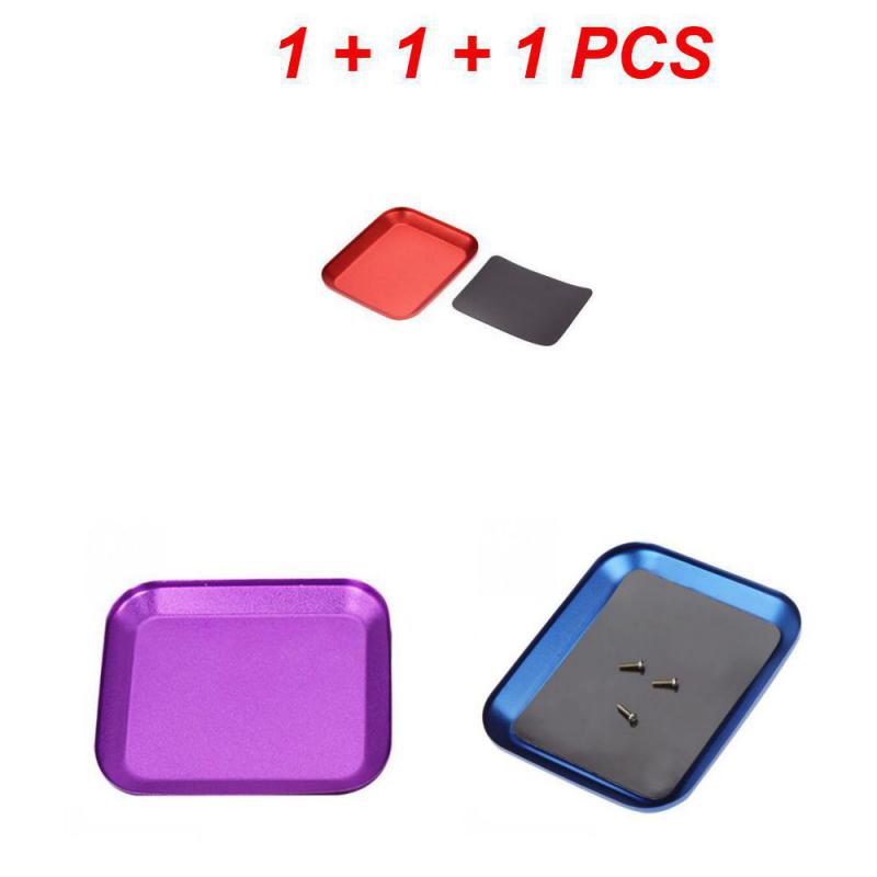 2/3/4PCS Screwdriver Kit Anti-slip Foot Pad Not Roll Everywhere Magnetism Screw Tray Loss Prevention Screw Plate Storage Box