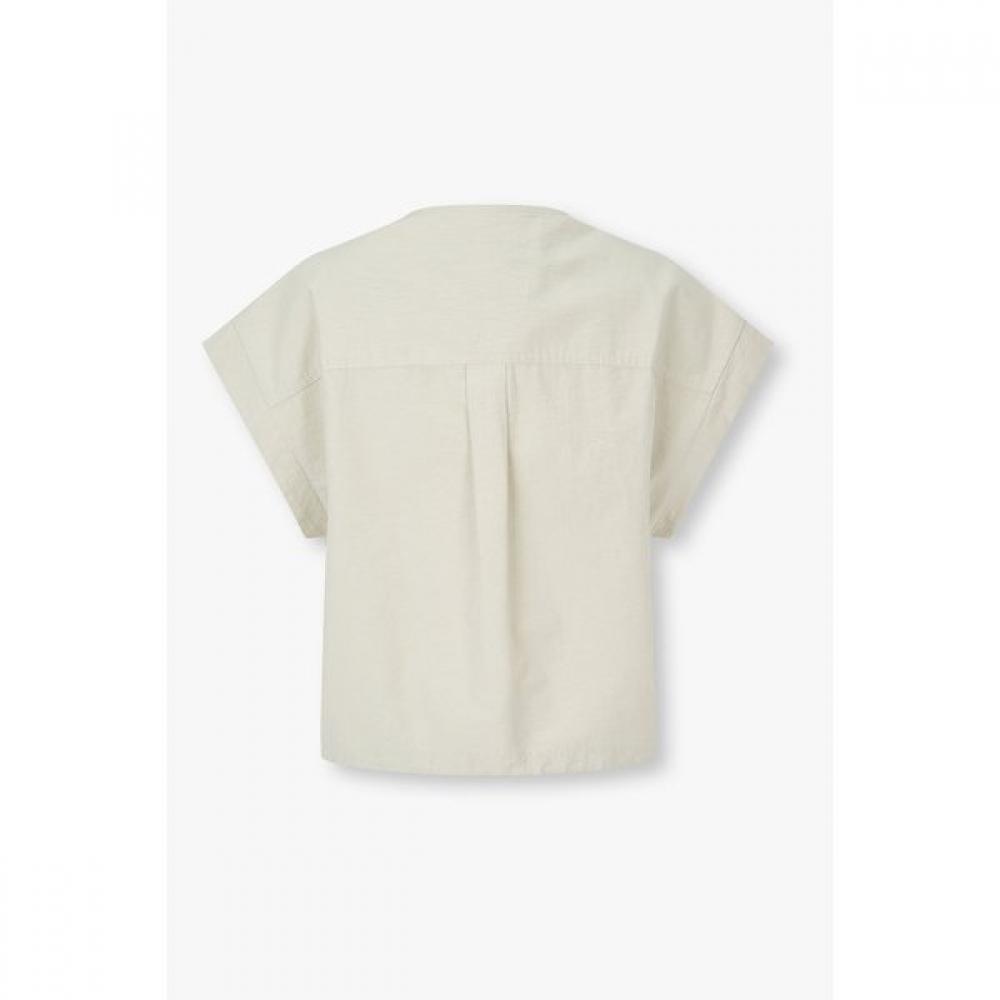 Vov Front Ruffle Round Neck Jacket 7156210008