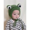 Baby Hat Autumn and Winter Infant Woolen Hat Frog Baby Hat Cute Super Cute Plus Velvet Warm Knitted Hat