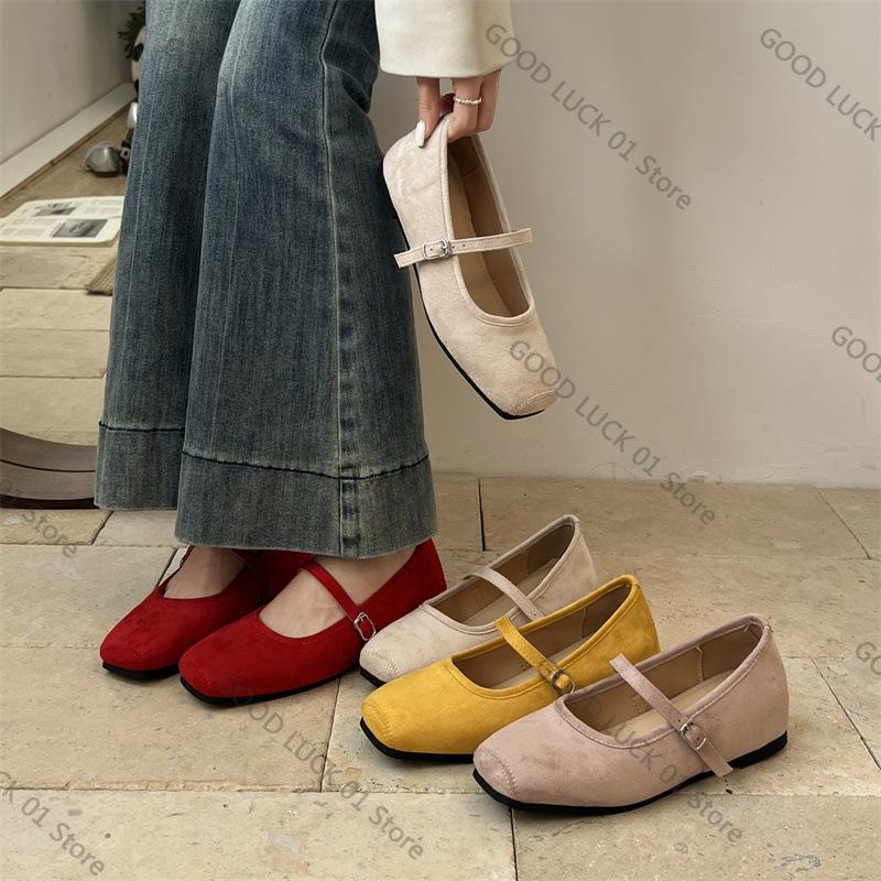 Fashion 2025 Retro Style Internal Elevation Women Mary Jane Shoes Ladies Soft Sole Dress Flats Casual Street Style Shoes