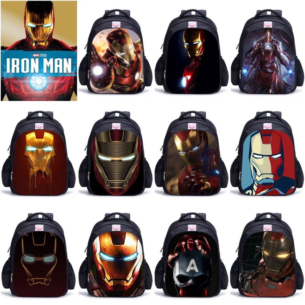 Marvel Iron Man Waterproof Backpack Large Capacity Schoolbag For Kids