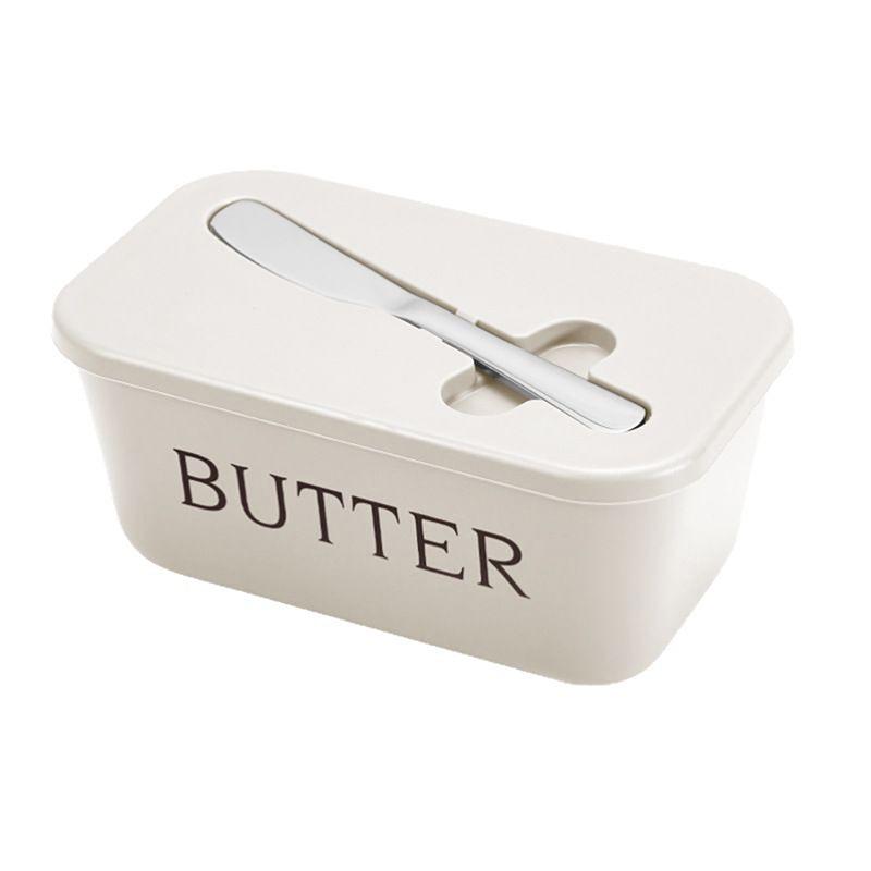 Butter Container Food Grade PP Box Restaurant Sealed Storage Cheese Dish With Butter Slicer Butter Tableware Outdoor Tableware