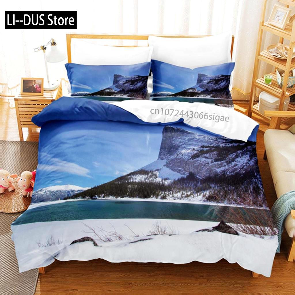 Snow Scene Bedding Set Duvet Cover Sets 3d Bedding Digital Printing Queen Size Bedding Set Fashion Design