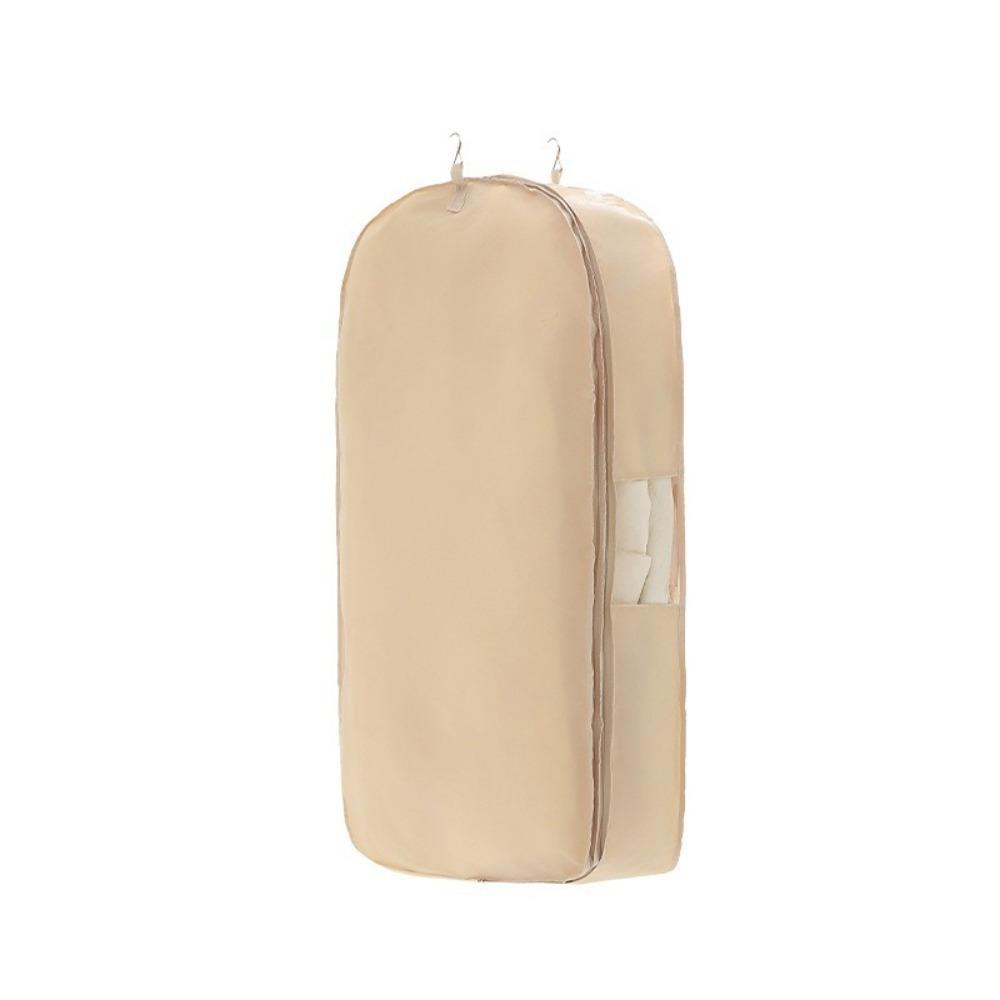

Visible Down Jacket Compressed Dust Cover Dust-proof Protective Clothes Garment Bag with Zipper Space Saving 90cm-35.43in бежевий