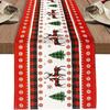 Tischdecke Weihnachtsmann Schneemann Rentier Weihnachtliches Tischläufer Tischüberwurf Einzigartige Weihnachtsdekoration