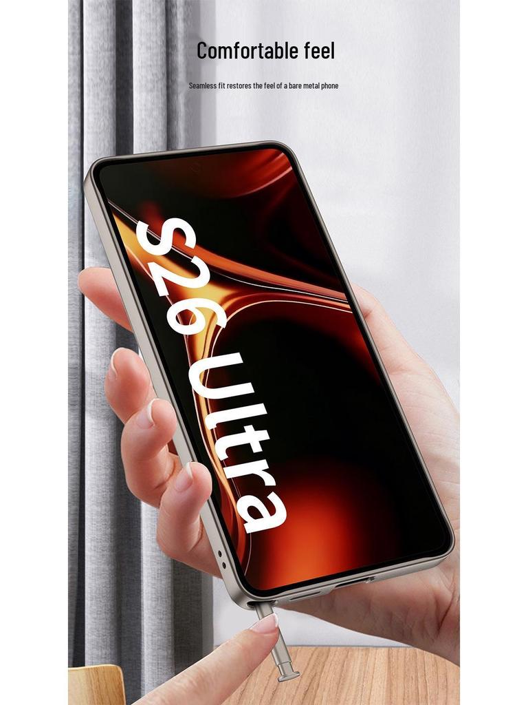 Samsung S26 Ultra Slim Phone Case with Stand - Solid Color Protective Cover