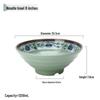 8-inch Melamine Blue & White Noodle Bowl