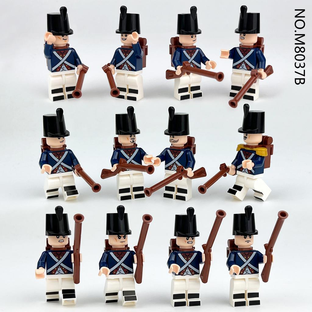M8037A M8037B M8037C Napoleon Royal Navy Building Block Doll Toy Bag