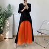 Plara Pleated Color Light Dress