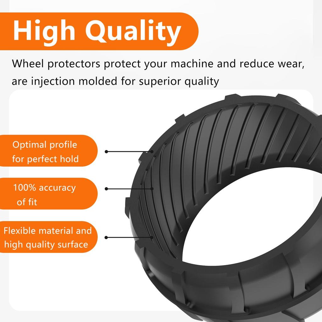 1Pc Rubber Wheel Protector for Worx Landroid M1000/M700/M500 Plus/M500/S300 Lawn Mower Part,RSXJ0002