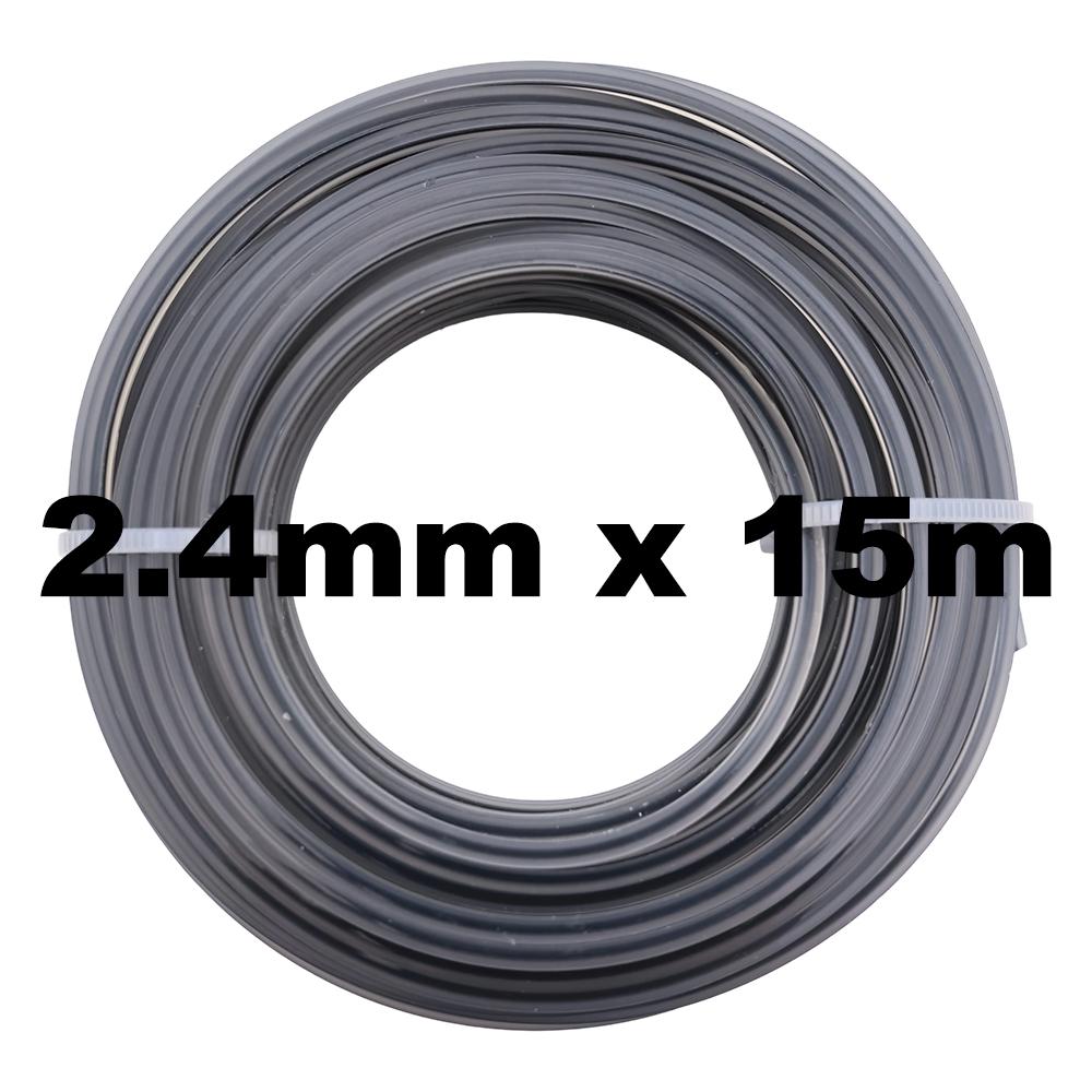 Grass Trimmer Line 2.4/2.7/3.0mm 15m Nylon Brush Cutter Strimmer Rope Mowing Wire Lawn Mower Garden Power Tool Accessories