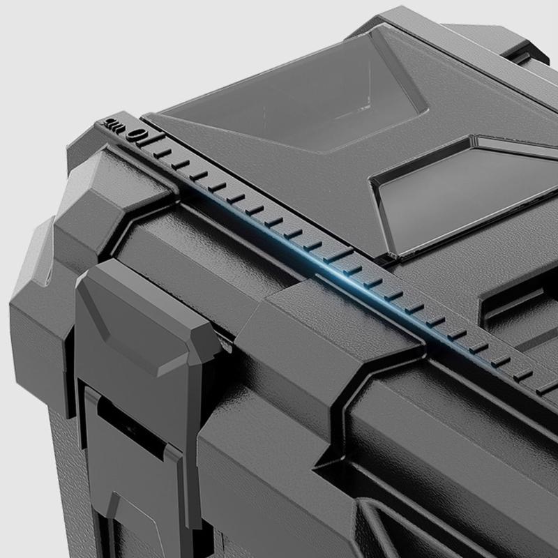 Reinforced Container Essential Tool Box with Secure Compartments Reinforced Mechanic Tool Chest Lockable Case for Repair