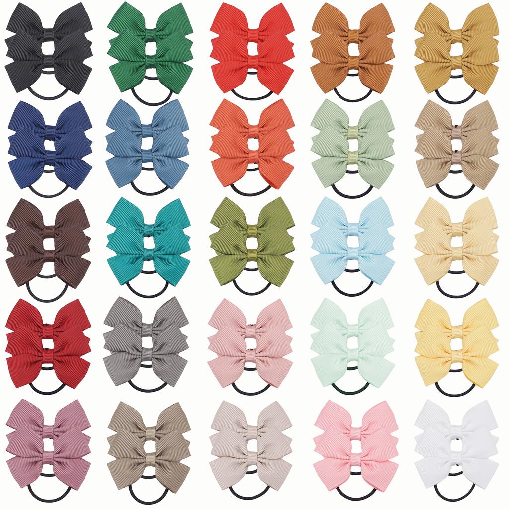 20/40/50 szt. 2" Rypsowa Wstążka Kucyki Kokardy do Włosów Elastyczne Gumki do Włosów Opaski do Włosów Uchwyty Akcesoria do Włosów dla Niemowląt Dziewczynek