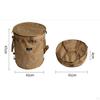 Camping Trash Can Collapsible Portable Multi-Functional with Zipper Lid Waste