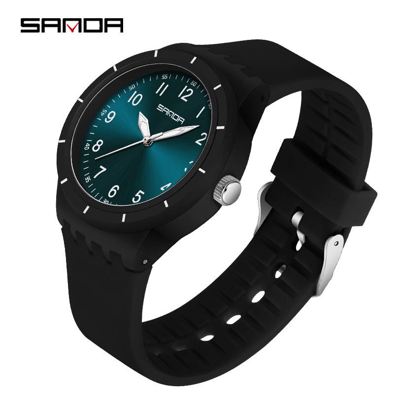 Sanda Kids' Lightweight Waterproof Quartz Watch - Silent & Luminous for Exams and Sports