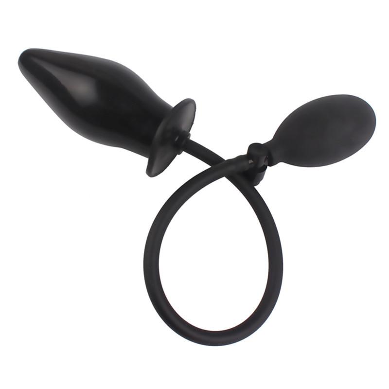 Double Beads Vibration Inflatable Butt Plug Anal Beads Horseshoe Ring Anal Dilator Masturbation Device Adult Sex Product