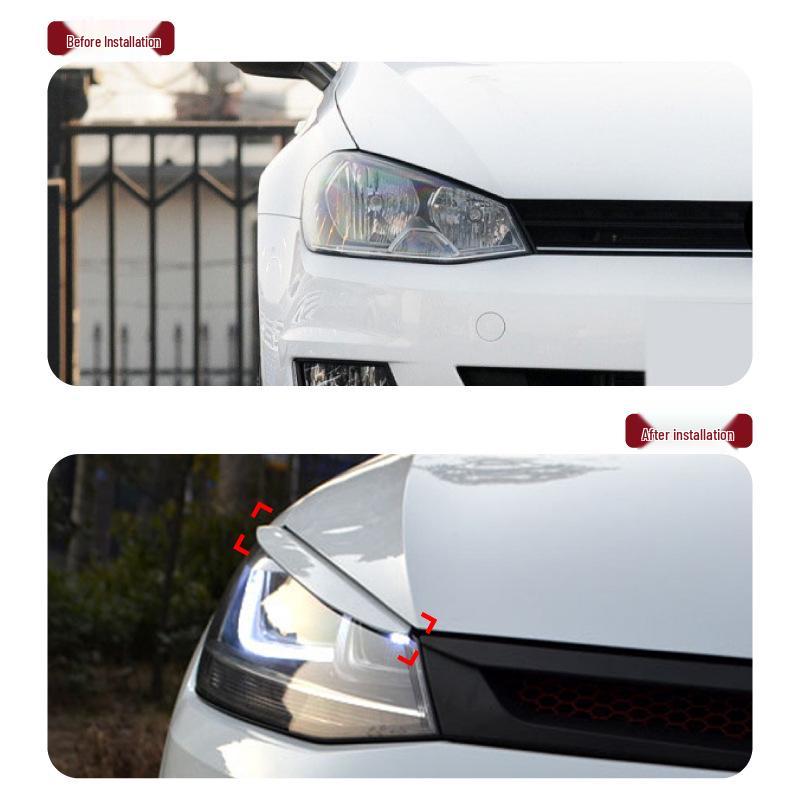 Volkswagen Golf 7 MK7 13-19 Headlight Eyebrow Car Sticker Decoration Accessories