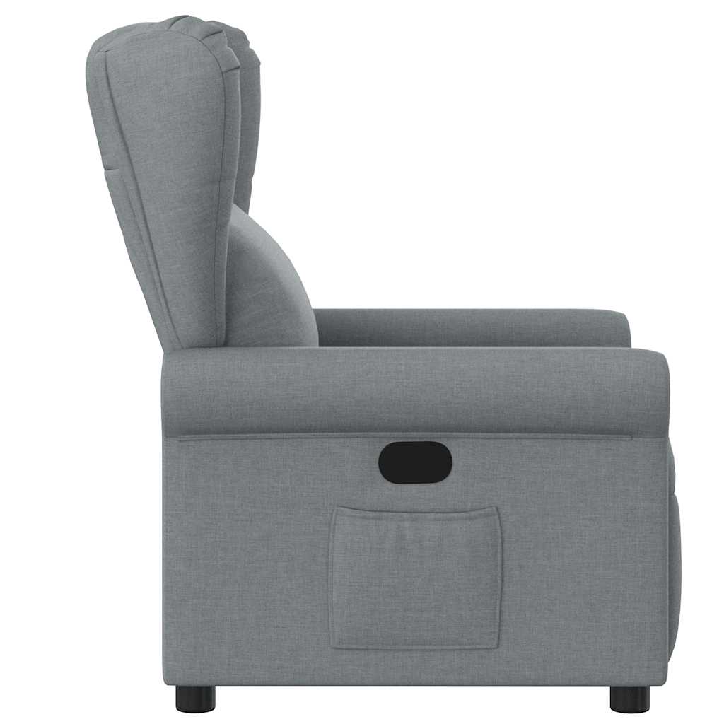 Relaxation Armchair Light Grey Fabric