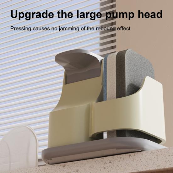 Dual Soap Dispenser with Sponge Holder Kitchen Sink Soap Pump Dispenser Set Countertop Hand Dish Soap Dispenser