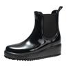 Height-increasing Rain Shoes Women's New Medium Tube Rubber Shoes Wear Non-slip Water Boots Thick-soled Water Shoes Short Tube Rain Boots Fashion