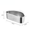 304 Stainless Steel Triangle Colander, Sink - Mounted Suction Cup Drain Basket, Vegetable Washing/Filtering/Storage