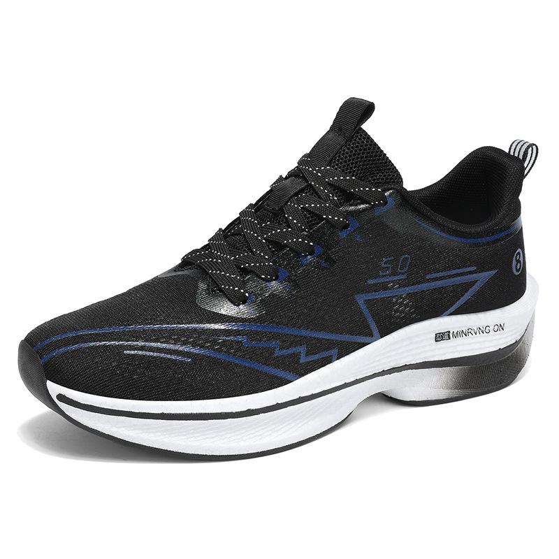 Autumn and Winter Red Rabbit Carbon Board Running Shoes Mesh Ultra-light Sports Shoes Men's Couple Versatile Casual Popcorn Running Shoes