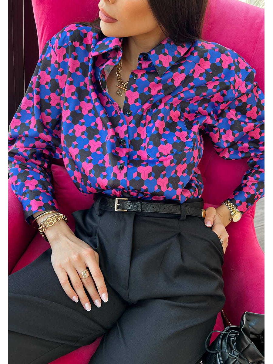 

Женский кардиган с принтом, с длинным рукавом, на весну/осень 2023 года - Удобная и свободная посадка Extra Large фиолетовый