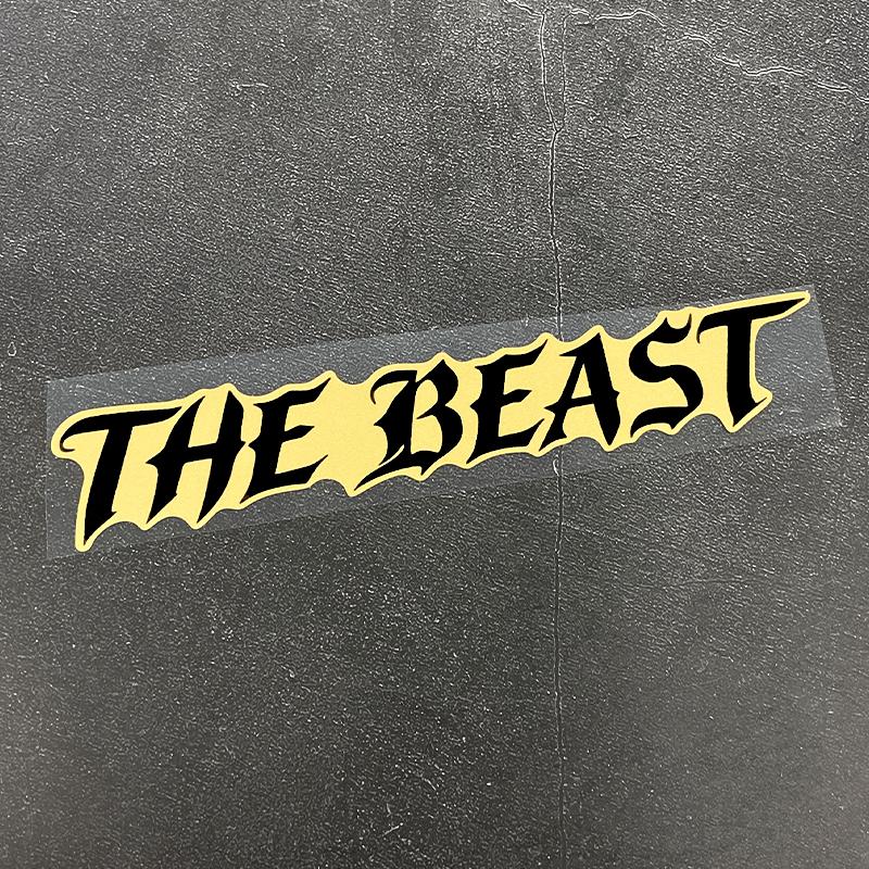 1 Stück THE BEAST Motorradaufkleber Wasserdicht für Motorradhelm Kraftstofftank DIY Fahrräder Roller Karosserie Universal Vinyl Aufkleber
