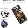 Halloween Aesthetic Case Compatible with iPhone 14 Pro Max, Hippie Ghosts Spooky Pumpkins Phone Case for iPhone 14 Pro Max, Trendy Cool TPU Bumper