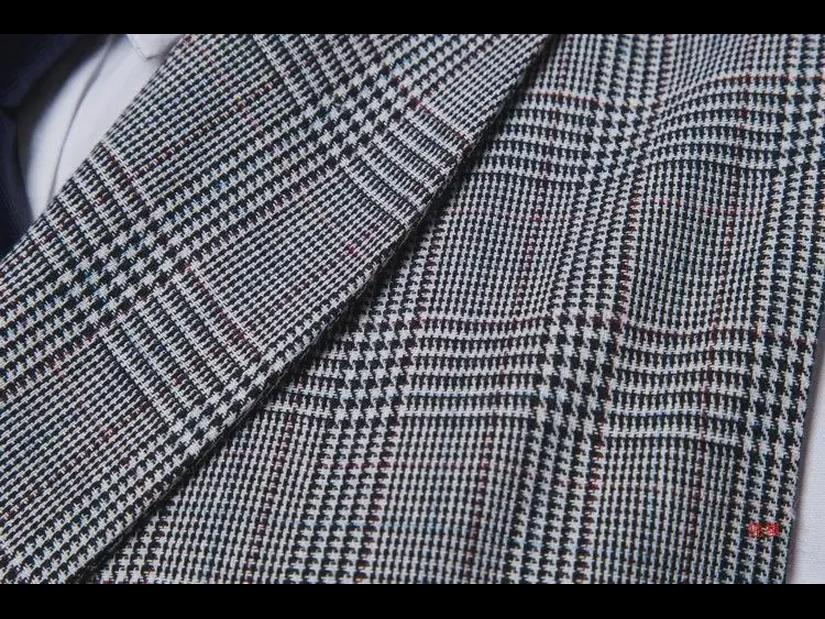 Spring & Autumn Men's Double-Breasted Plaid Suit Vest - Korean Slim Fit