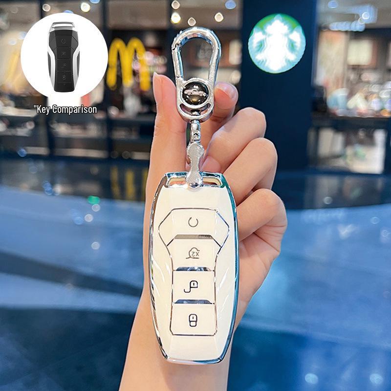 BYD Key Cover for Dolphin Song, Qin DMI, Han EV, Yuan Pro, Tang, Seal, GT, and Seagull - Summer Edition