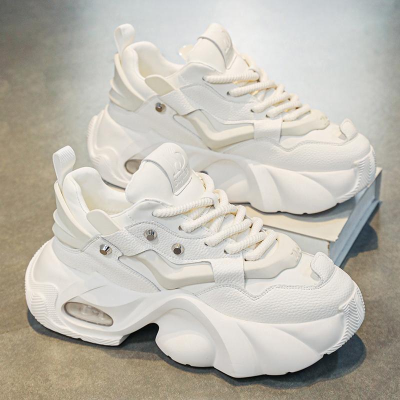 Spring Retro Brown Sneakers Men's Shoes 2026 Chunky Casual Sneakers for Men Comfortable Leather Mens Shoes Trainers basket homme