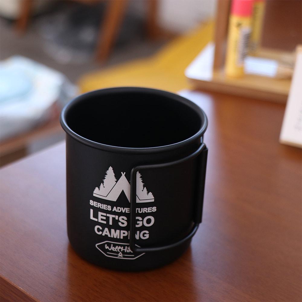 300ML Camping Mug with Foldable Handle Coffee Mug Convenient Camping Water Cup  Camping