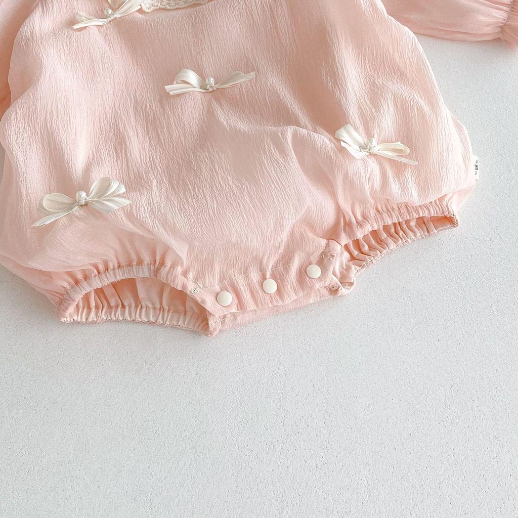 Sweet Princess Romper - Newborn Baby Girl Autumn Outfit for 100 Days to 1 Year