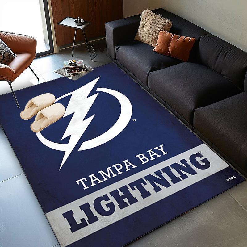Bay Lightning Hockey Area Rug Suitable for Indoor And Outdoor,Carpets for Kitchens, Homes, Offices, Living Rooms,Home Decor,Christmas Gift