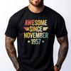 Awesome Since November 1957 Harajuku Fall Oversized T Shirt Unisex Chinese Style