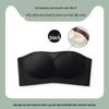 Bezešvá bandeau podprsenka bez ramínek proti sklouzávání pro malá prsa - Letní tenký styl, neviditelný push-up s krásným designem zad