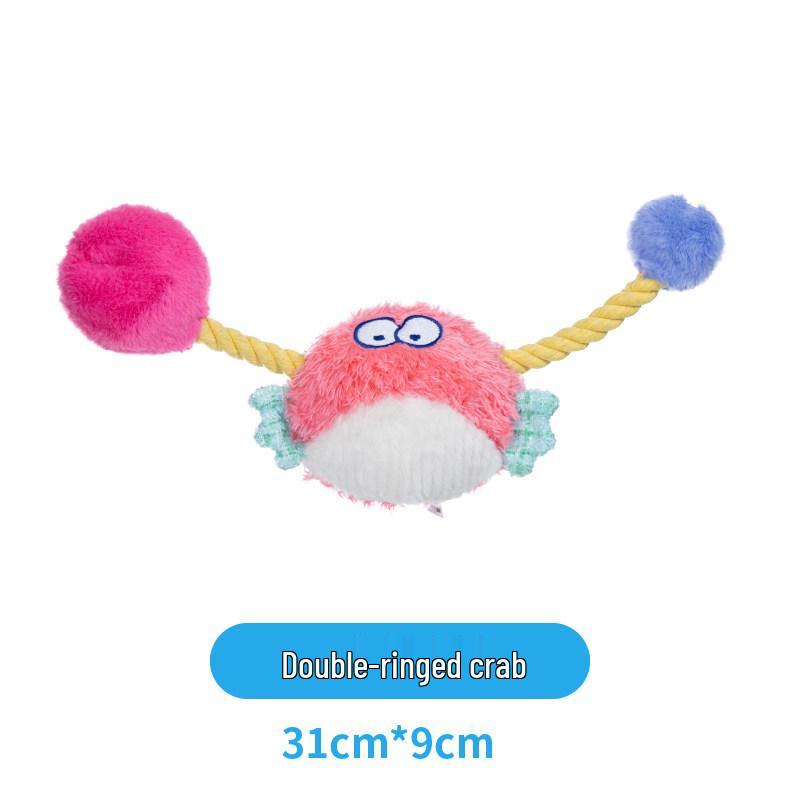 PETSVILLE Ocean-Themed Plush Squeaky Tug Toy