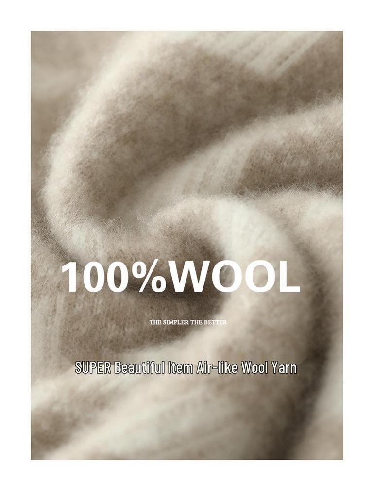 2025 Men's Autumn/Winter 100% Wool Jacquard Knit Sweater