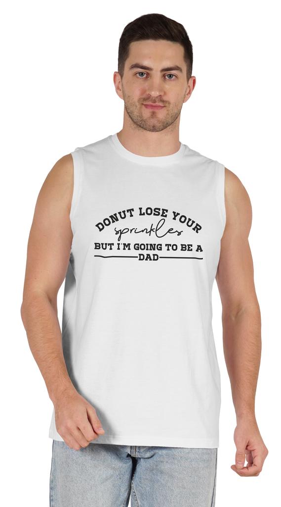 Inkmeso Men  s Tshirt   Donut Loose Your Sprinkles But I  m Going To Be A Dad   Graphic Tshirt For Pregnancy