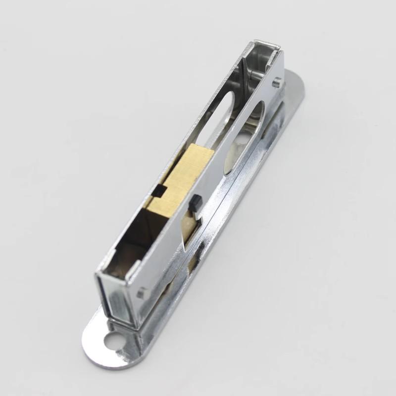 1PC Aluminum Alloy Door Window Locks Framed Door Locks Sliding Spring Door Floor Locks Shop Gate Hardware Accessories with Key
