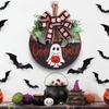 Handmade Wood Plaque Welcome Sign Stylish Indoor/Outdoor Wall Hanging for Halloween Enthusiasts Holiday Window display