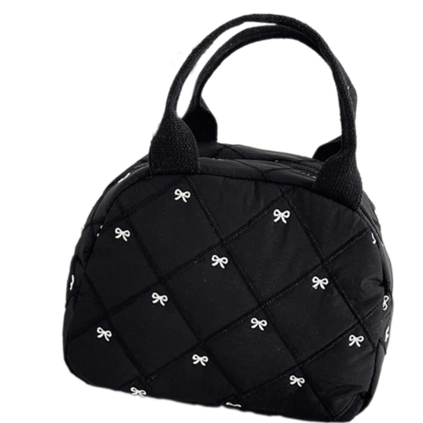 

Прекрасные бантики Косметичка большой вместимости Косметичка для мытья рук Ручная дорожная косметичка Сумка для хранения косметики чёрный