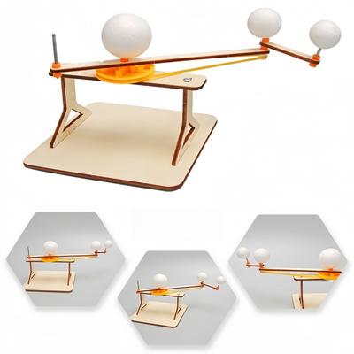 Wissenschaftliches Experiment DIY Erde Mond Sonne Drei-Kugel-Spielzeug Technologie Kleiner Maker Handgefertigtes Montagemodell Lernspielzeug