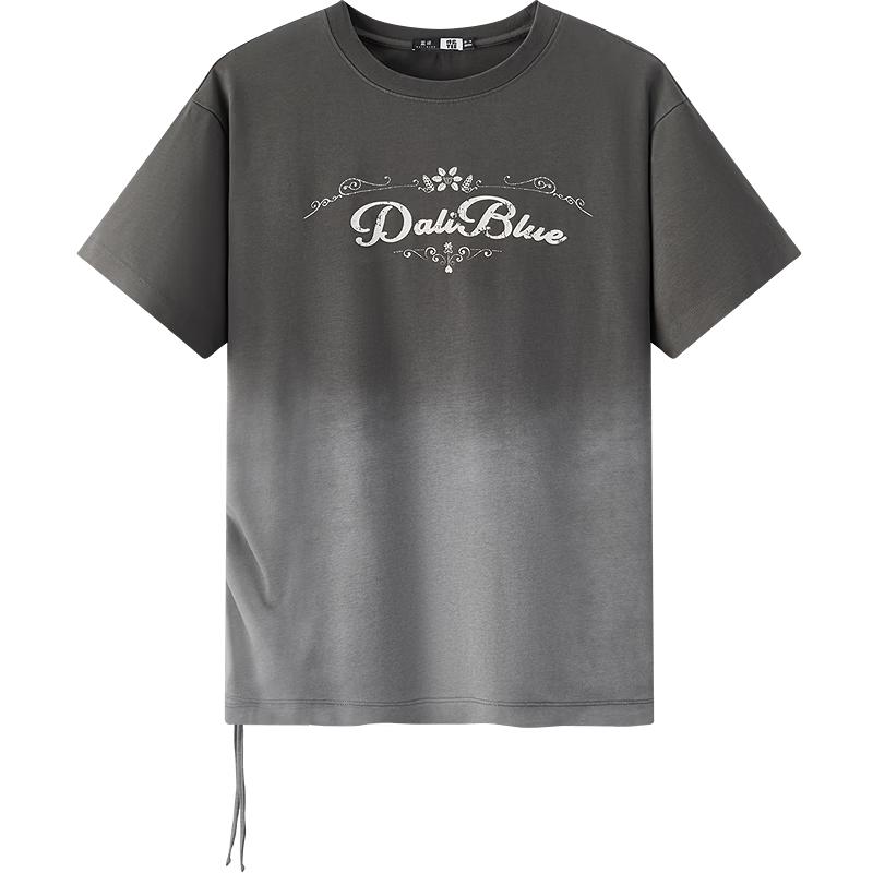 Semir x Lanxu Collaboration Women s Gradient Drawstring Short Sleeve T-Shirt M