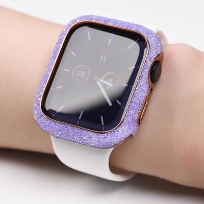 Funda de Diamante para Caja de Apple Watch 45 mm 41 mm 44 mm 40 mm Parachoques Bling Protector de Pantalla para Apple Watch Series 9 8 7 4 5 6 Se Carcasa
