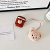 Funda de silicona suave con colgante de oso marrón retro, diseño de dibujos animados en 3D, cálida y bonita, para Apple Airpods 1, 3, Pro 2 y 2.
